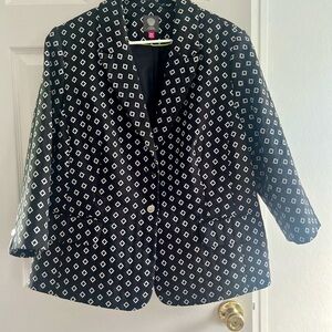 Black and White Patterned Women's Jacket Vince Camuto‎ XL